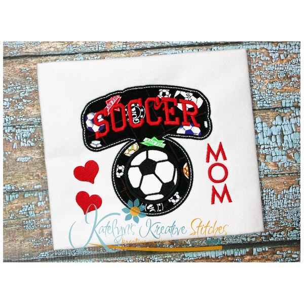 Soccer Mom Block Arc Appliquie
