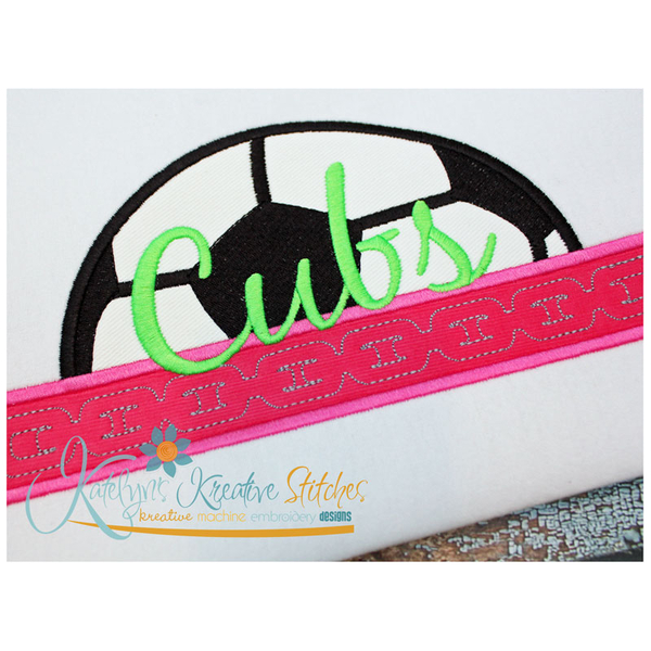Soccer with Chain Applique (Text not Included)