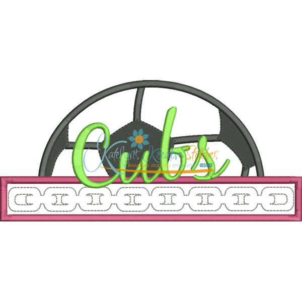 Soccer with Chain Applique (Text not Included)