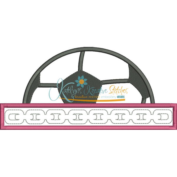 Soccer with Chain Applique (Text not Included)