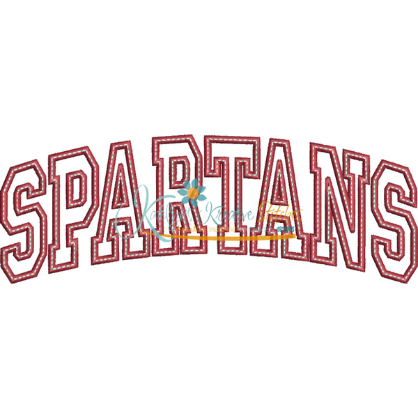 Spartans Arched Applique Snap Shot