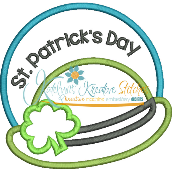 St. Patrick's Day Hat Applique Snap Shot