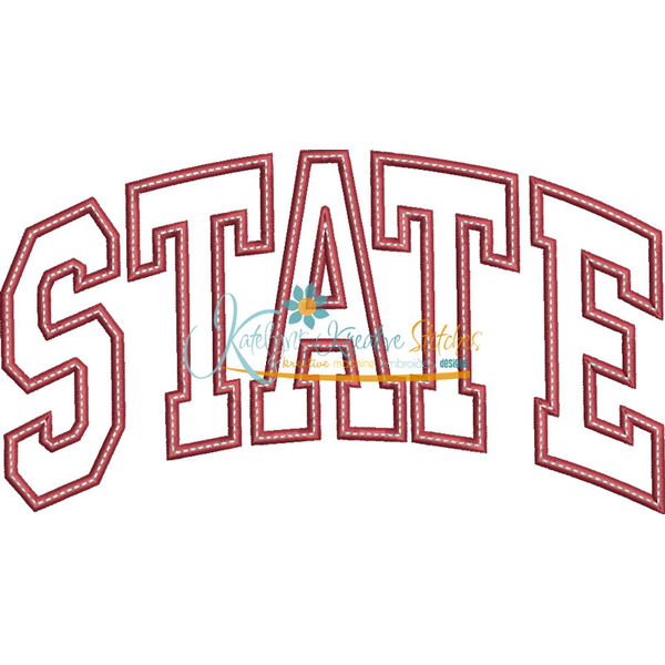 State Arched Applique Snap Shot