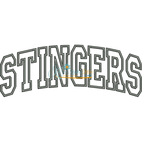 Stingers Arched Applique Snap Shot