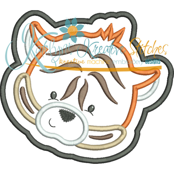 Tiger Head Applique Snap Shot