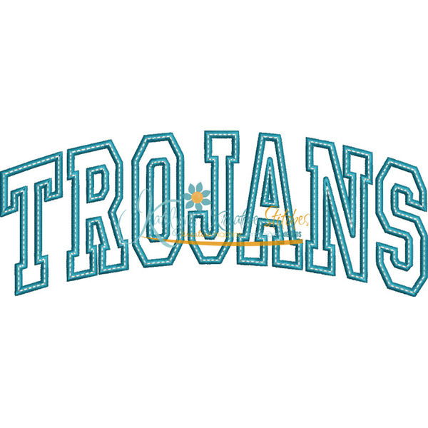 Trojans Arched Applique Snap Shot