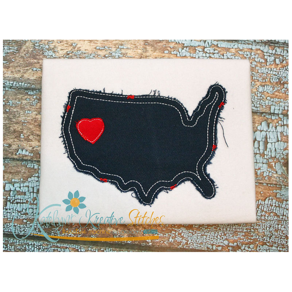 United States Distressed Applique