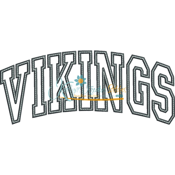 Vikings Arched Applique Snap Shot