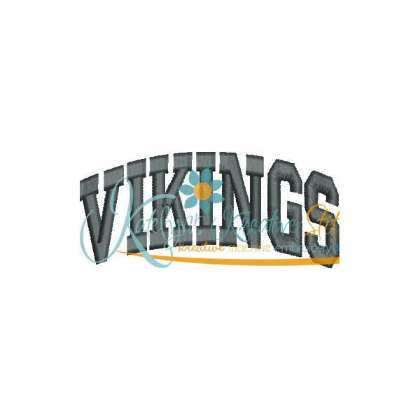 Vikings Arched 4x4 Satin Snap Shot