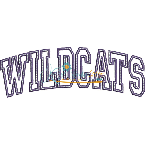 Wildcats Arched Applique Snap Shot