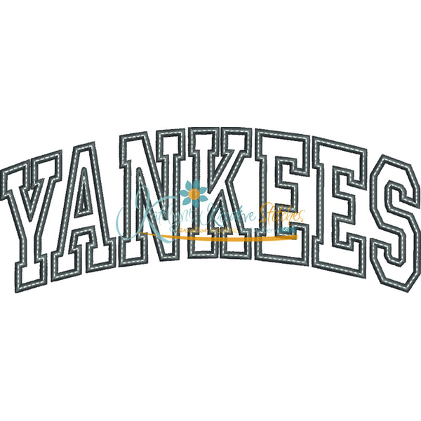 Yankees Arched Applique Snap Shot