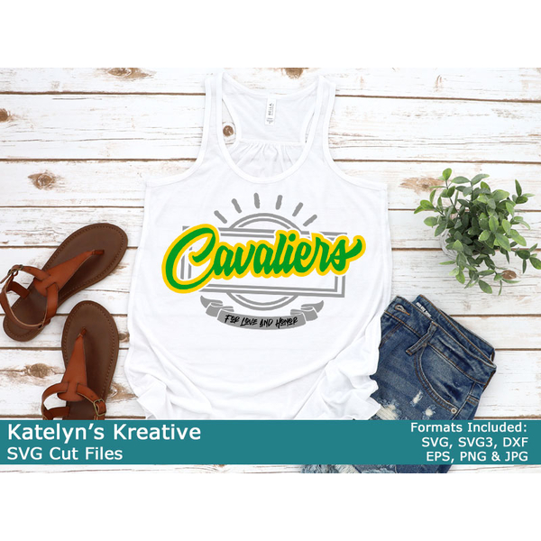 Cavaliers Script Rectangle SVG Files