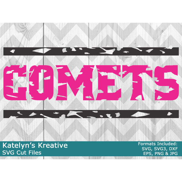 Comets Distressed SVG Files