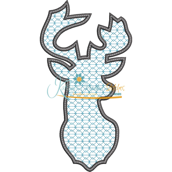 Deer Silhouette Applique Snap Shot