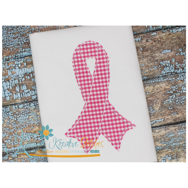 Cancer Ribbon Applique - 3 Styles, 3 image
