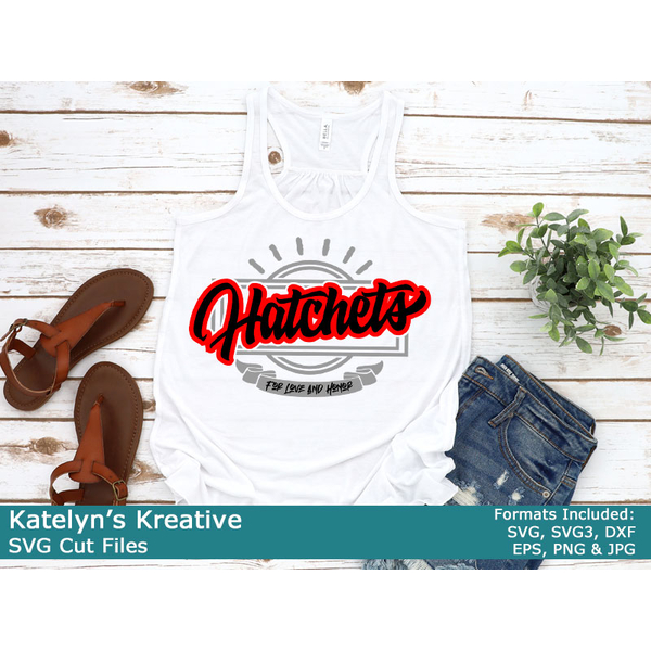 Hatchets Script Rectangle SVG Files