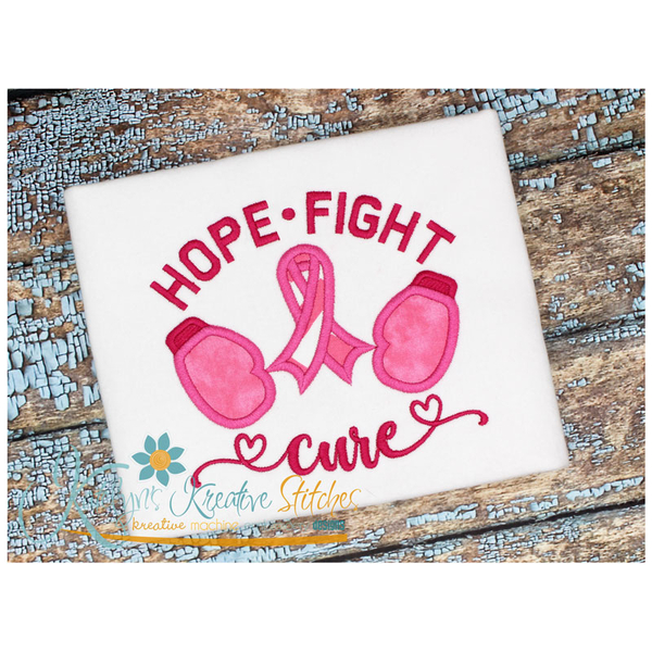Hope, Fight, Cure Embroidery