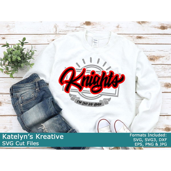 Knights Script Rectangle SVG Files