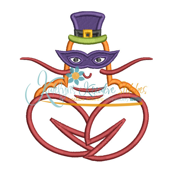 Mardi Gras Crawfish Applique, 2 image