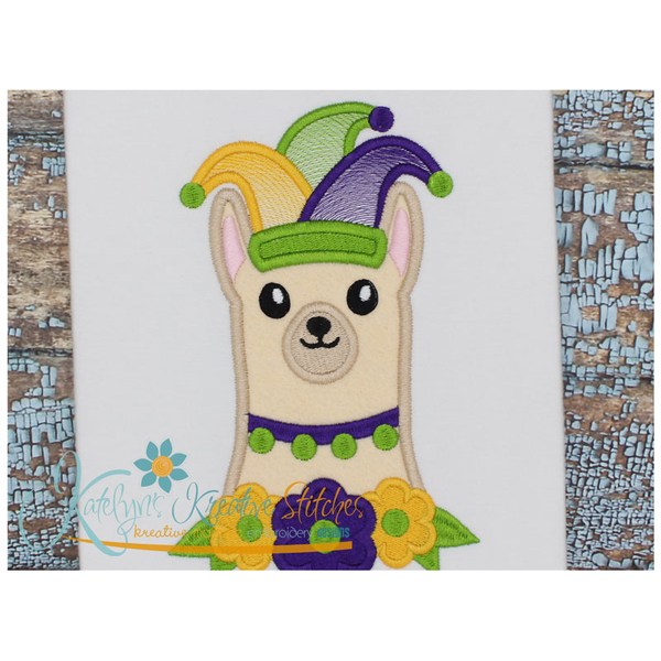 Mardi Gras Lama Applique, 2 image