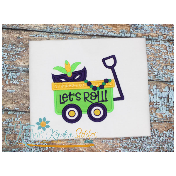 Mardi Gras Wagon Applique