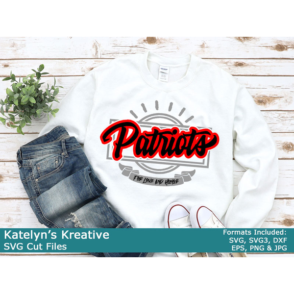 Patriots Script Rectangle SVG Files