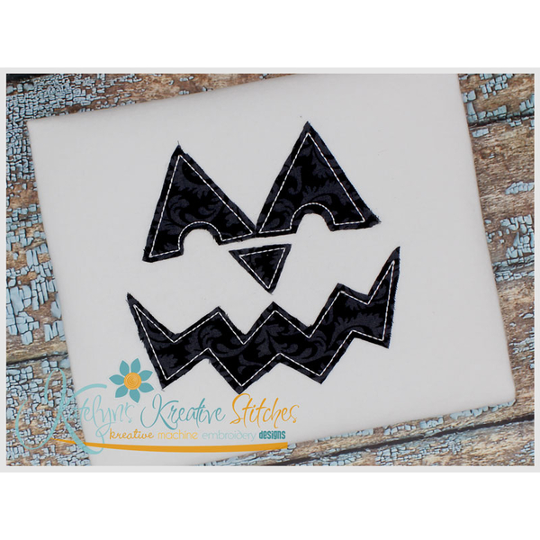 Pumpkin Face Applique 2