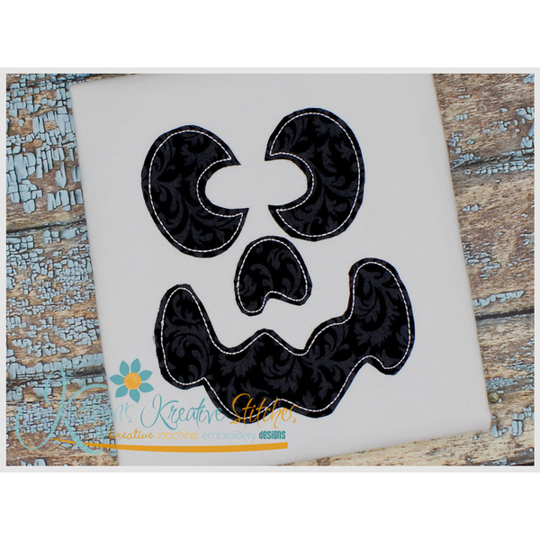 Pumpkin Face Applique 3