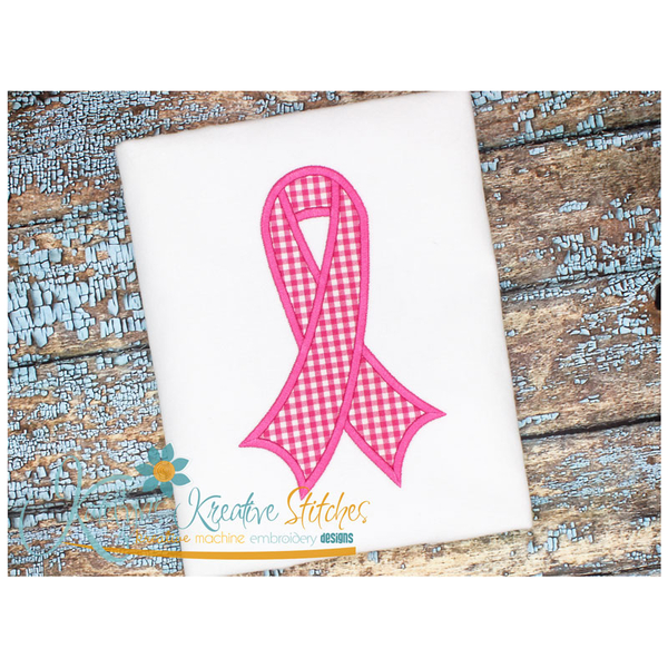 Cancer Ribbon Applique - 3 Styles