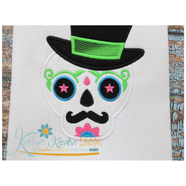 Sugar Skull 1 Applique, 2 image