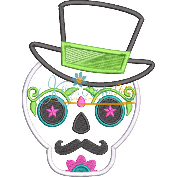 Sugar Skull 1 Applique, 3 image
