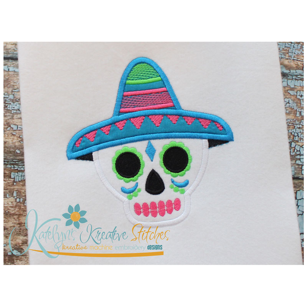 Sugar Skull 5 Applique, 2 image