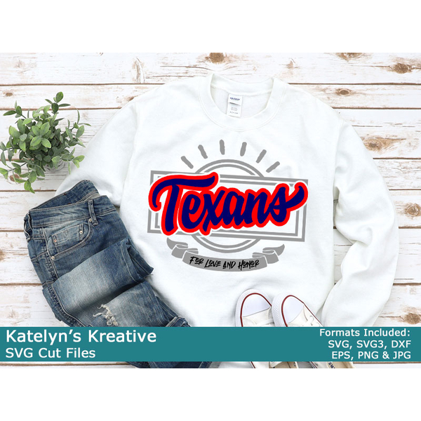 Texans Script Rectangle SVG Files