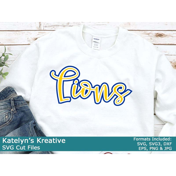 Lions Script SVG Files (2022 Series)