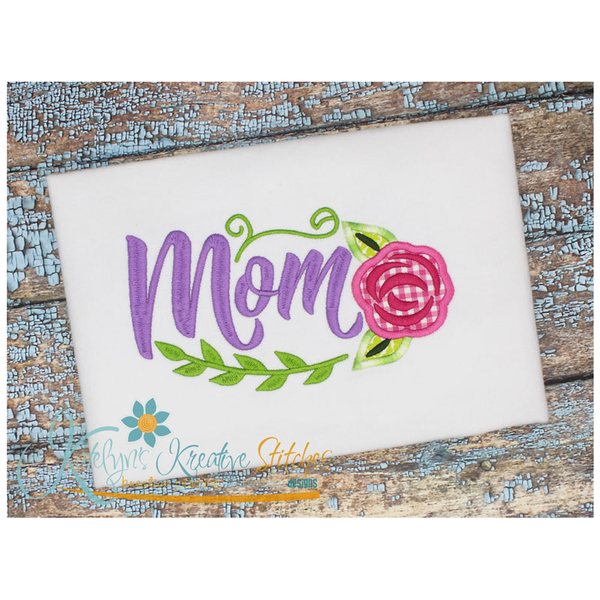 Spring Mom with Rose Applique