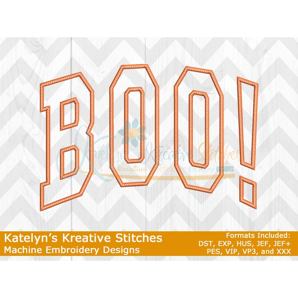 Boo Arched Applique