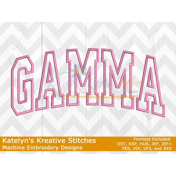 Gamma Arched Applique Embroidery