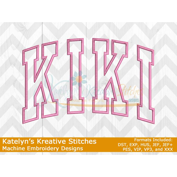 KIKI Arched Applique Embroidery