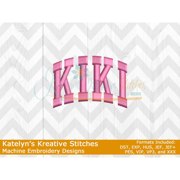 KIKI Arched Satin 4x4 Embroidery