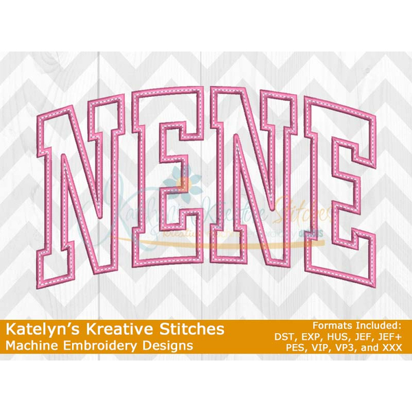NENE Arched Embroidery Applique
