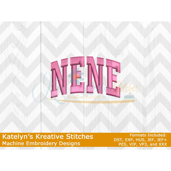 NENE Arched Satin Embroidery  4x4