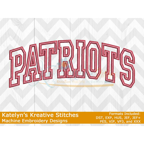 Patriots Arched Applique