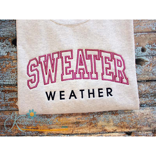 Sweather Weather Arched Applique