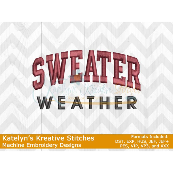 Sweater Weather Arched Embroidery, 2 image