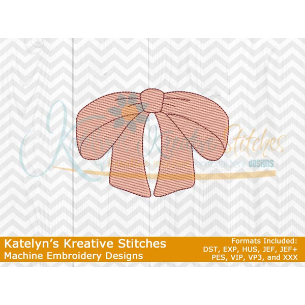 Coquette Bow 4 - Sketch Embroidery