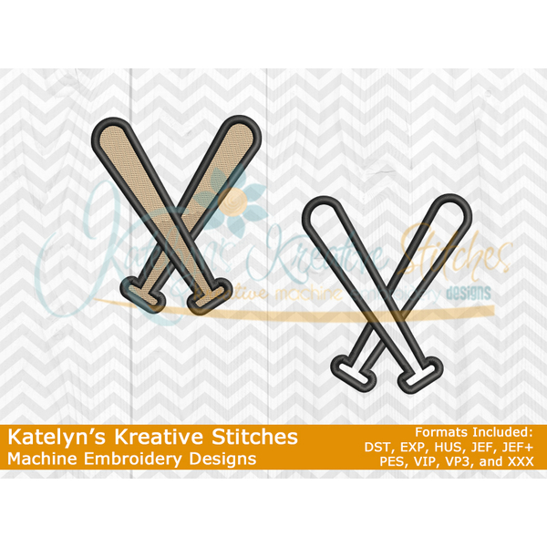 Baseball Bats - Filled and Outline Versions