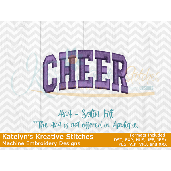 Cheer Arched Embroidery