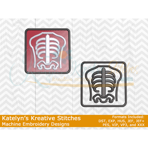 Chest Xray - Filled and Outline Versions