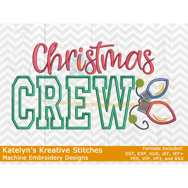 Christmas Crew Applique Embroidery