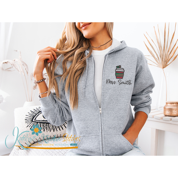 Coffee Cup Apple - Filled and Outline Versions